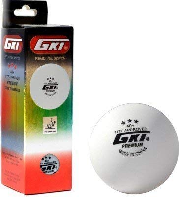 Image of GKI Premium 3 Star Table Tennis Ball, (White)