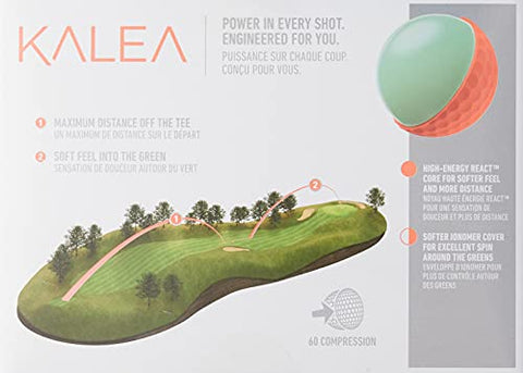 Image of TaylorMade Kalea Golf Balls, Peach (One Dozen)