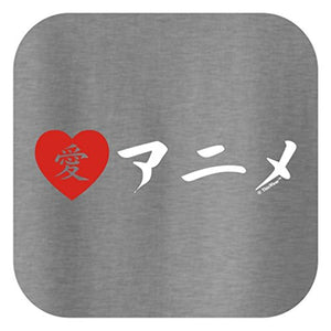 I Love Anime in Japanese Ladies T-Shirt Medium Sport Grey