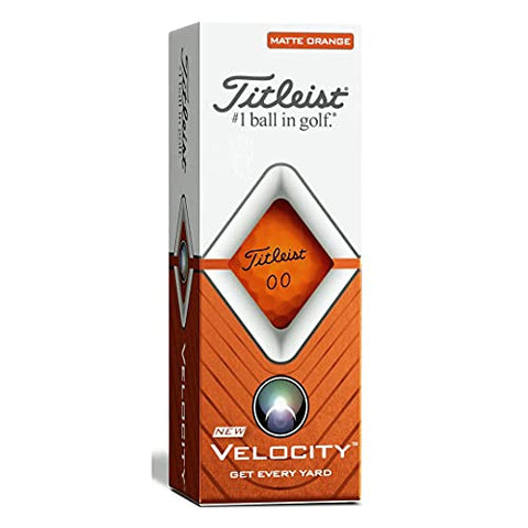Image of Titleist Velocity Golf Balls, Matte Orange, (One Dozen)