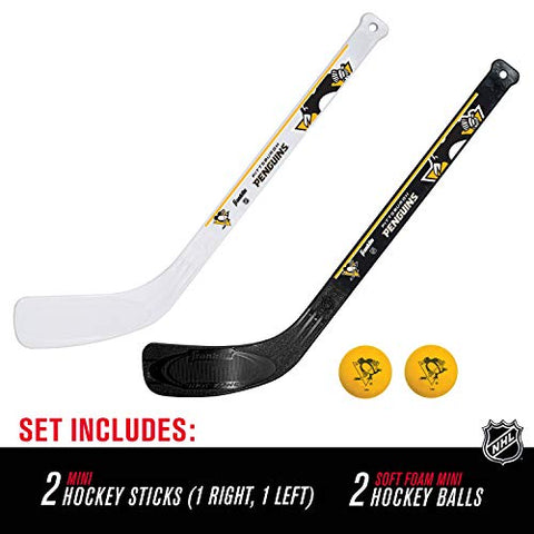 Image of Franklin Sports NHL Pittsburgh Penguins Mini Hockey 2 Piece Player Stick Set