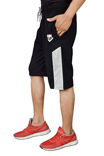 MARK LOUIIS Men's Gym Shorts (ML-SHORTS-1001_Black_X-Large)