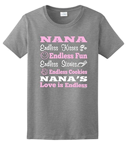 Nana Endless Love Ladies T-Shirt 2XL Sport Grey