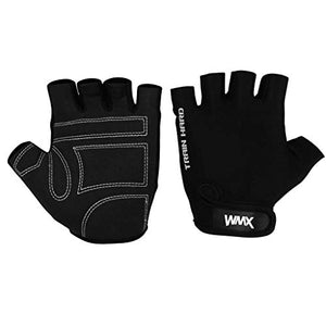 NEVER LOSE WMX Series Leather Fitness Gloves (Black Suede, L)