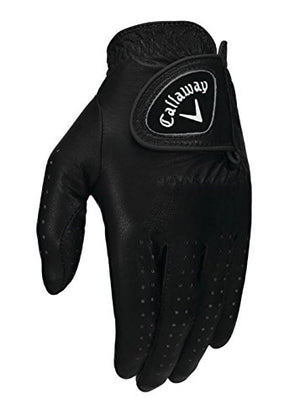 Callaway Golf 2017 Women's OptiColor Leather Glove, Black, Medium, Worn on Left Hand