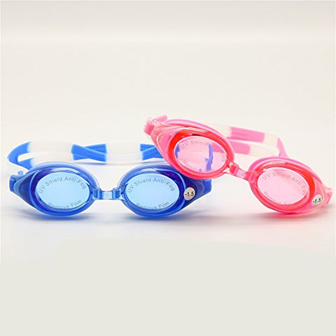 Image of EnzoDate Optical Swim Goggles Rx Hyperopia +1.0 to +8.0 Farsighted Myopia -1.0 to -8.0 Adults Children Anti-UV Different Strengths Each Eye