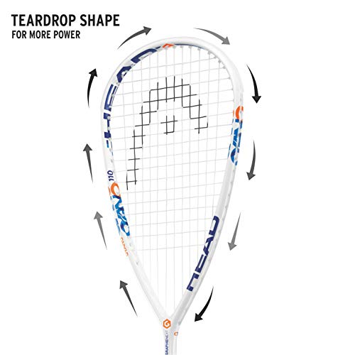 HEAD GRAPHENE XT CYANO 110 Squash Racquet White
