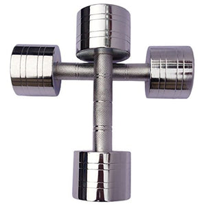 Body Maxx 78008 Chrome Steel Dumbbell Set, 5Kg Pack of 2