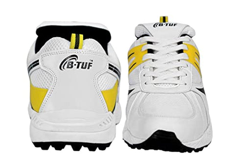 Image of B-TUF Men's White Cricket Shoe - 10 UK