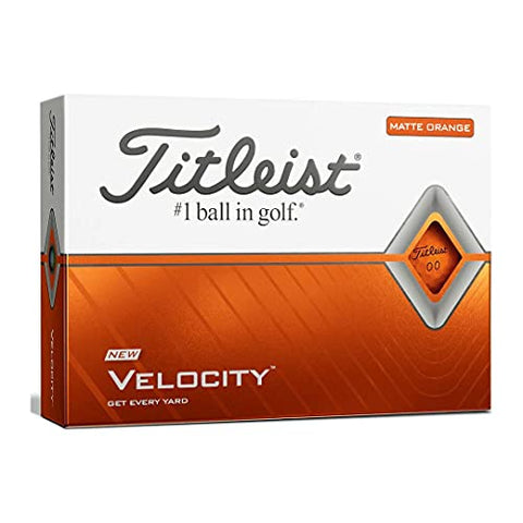 Image of Titleist Velocity Golf Balls, Matte Orange, (One Dozen)
