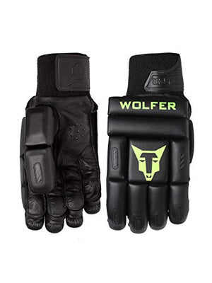 WOLFER Featherweight Cricket Batting Gloves - Black (Right)