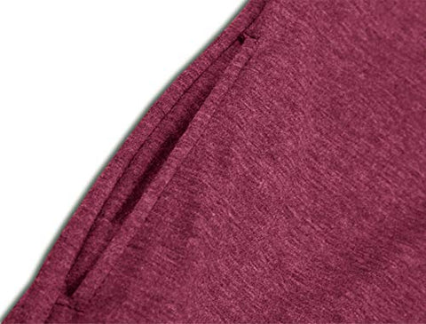 Image of lymanchi V Neck Tunic Tops for Women Short Sleeve Pocket Casual Baggy Tee Shirt 197 Fuchsia S