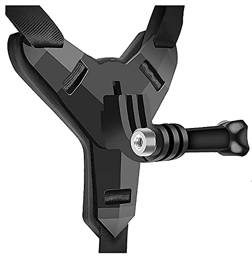 Adofys Black Fixing Bracket Helmet Chin Mount Holder Integrated Helmet Belt Accessory Compatible with Yi, DJI Osmo GoPro Hero 8/7/6/5/4/3 & Other Action Camera