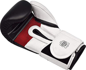 RDX Boxing Gloves for Training & Muay Thai – Cowhide Leather Mitts for Kickboxing, Sparring & Fighting - Great for Heavy Punch Bag, Speed Ball, Grappling Dummy and Focus Pads Punching