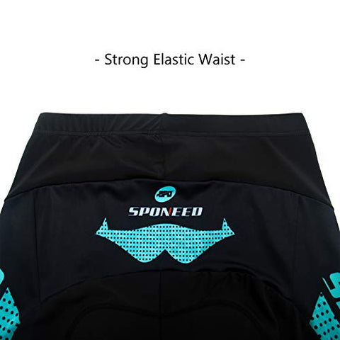 Image of Cycling Shorts Padded Men Road Bike Tights Wicking Outdoor Cycle Sportswear Bottoms US L Sponeed Green