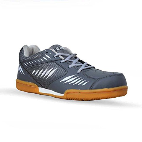 Image of FEROC Men's Yellow, Grey Badminton Shoes - 8