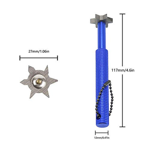 Image of HISTAR Golf Club Groove Sharpener and Cleaner Tool with 6 Heads from Specialty Golf Products (Blue)