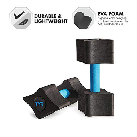 Image of TYR Aquatic Resistance Dumbbells,All(Black-Blue)