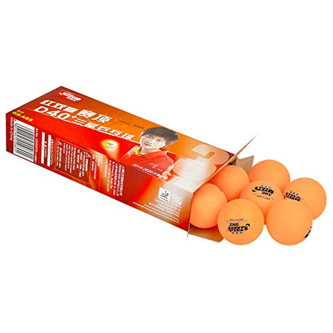 Image of DHS D40+ 3-Star Orange Table Tennis Balls (10 Balls) + Protection Edge Tape