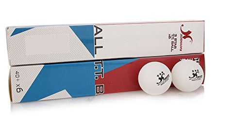 Image of GKI Xushaofa Plastic 3 Star Table Tennis Ball (White, 40+) -Pack of 12