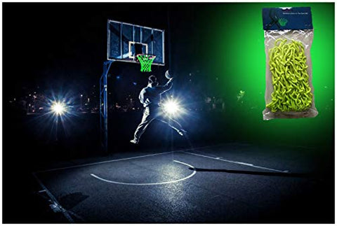 Image of Glow in the Dark Outdoor Basketball Net Rim Hoop Heavy Duty