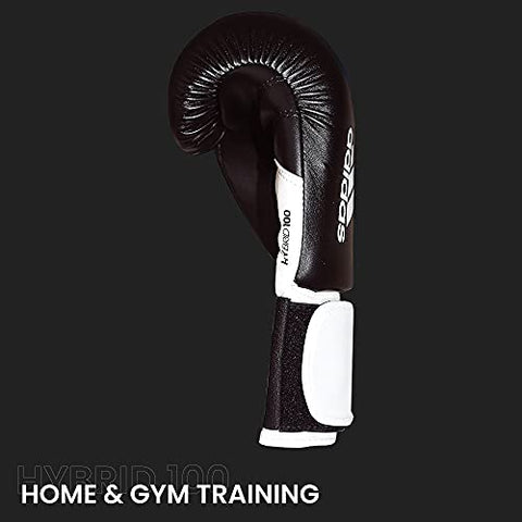Image of adidas Hybrid 100 Training Gloves, Black/White, 16 oz
