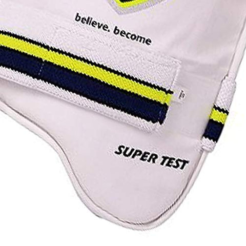 Image of SG Adult Foam, Polyurethane and Fabric Super Test RH Thigh Pad+SG Optipro Polypropylene Cricket Helmets, Medium, Navy Blue