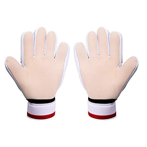 Image of Sportout Kids Goalkeeper Gloves, Soccer Gloves with Double Wrist Protection and Non-Slip Wear Resistant Latex Material to Give Protection to Prevent Injuries. (Astronaut-White, 7)
