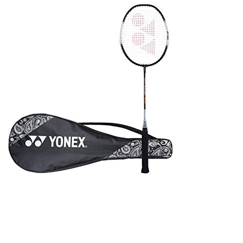 YONEX ZR 100L Aluminium Strung Badminton Racquet with Full Cover - Black, & Mavis 200i Nylon Shuttle Cock, Pack of 6 (Yellow) Combo