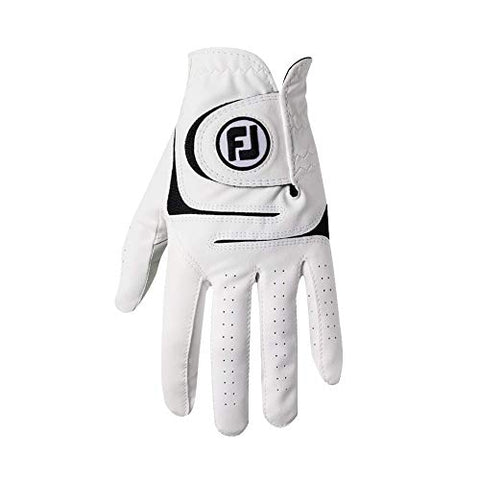 Image of FootJoy Men's WeatherSof Golf Glove White X-Large, Worn on Left Hand