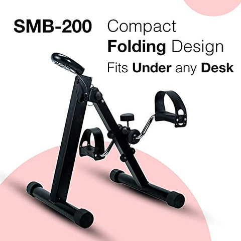 Image of Sparnod Fitness SMB-200 Cycle Pedal Exerciser with Adjustable Resistance - Suitable for Light Exercise of Legs, Arms, and Physiotherapy at Home