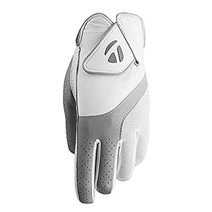 TaylorMade 2019 Kalea Women's Golf Glove, White/Gray, Worn on Left Hand, Large