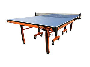 Gymnco Massive Table Tennis Table with 100 MM Wheel (Top 25 mm Laminated Compressed & Free TT Table Cover + 2 TT Racket & Balls)