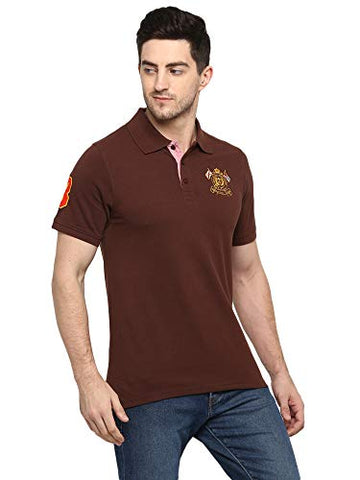 Image of AMERICAN CREW Men's Polo T-Shirt (Dark Brown-AC385-M)