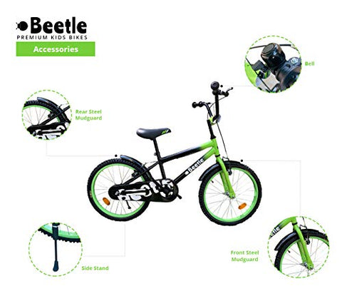 Image of Beetle Storm 1.0 20T Kids 12 Inches Steel Frame Cycle for Boys & Girls, Age Group - 6 to 10 yrs,Green and Black