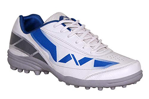 Image of NIVIA - - Step Out & Play 479WB Synthetic Hook-1 Cricket Shoes, UK 8 (White)