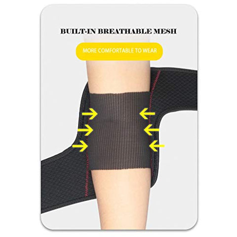 Image of SKUDGEAR Adjustable Elbow Support Brace with Breathable Built-in Fixed Mesh for Pain Relief, Compression Support for Outdoor Sports, Gym, Workout (Free Size)