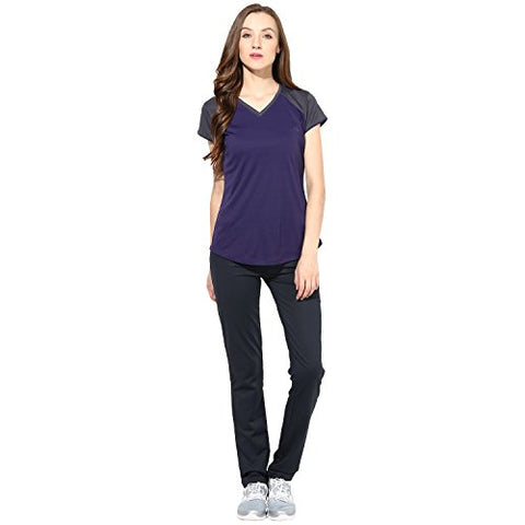 Image of berge' Ladies Polyester Dry Fit Western Shirts & Tshirts for Women, Quick Drying & Breathable Fabric, Gym Wear Tees & Workout Tops (Indigo Colour) L