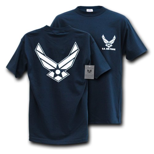 Rapiddominance Air Force Wing Classic Military Tee, Navy, Large