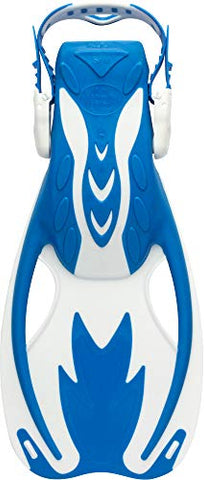 Image of Cressi Kid's Rocks Adjustable Premium Children Fins, Blue/White, S/M-1/2 Y