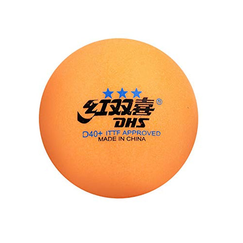 Image of DHS D40+ 3-Star Orange Table Tennis Balls (10 Balls) + Protection Edge Tape