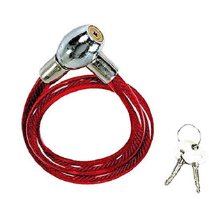 meenu arts Cable Lock for Bike, Helmet, Cycle & Luggage (Multipurpose Uses) Colour-Red.