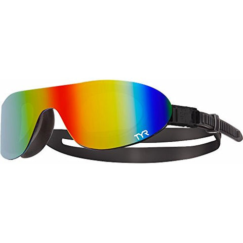 Image of TYR 1800939 Swim Shade Mirrored Swim Goggles (Rainbow/Black/Black)