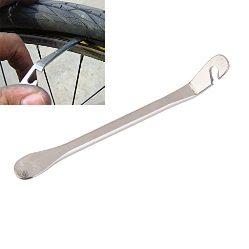 Imported Bike Tire Iron Spoon Motorcycle Bicycle Pry Bars Tire Lever Tool, Silver