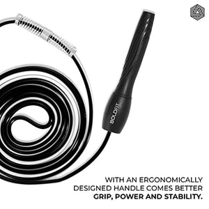 Boldfit Skipping Rope for Men and Women Jumping Rope With Adjustable Height Speed Skipping Rope for Exercise, Gym, Sports Fitness Adjustable Jump Rope- Drumstick Black