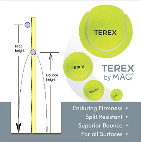 Image of AEROGLO Sports - Terex Ultra Rubber Tennis Cricket Ball (Fluorescent Light Green) - Pack of 6