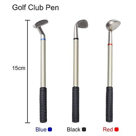 Image of 10L0L Golf Pens with Golf Bag Holder Novelty Gifts with 3 Pieces Aluminum Pen Office Desk Golf Bag Pencil Holder for Men Fathers Day Golf Souvenirs Unique Gifts For Golfer Fans Coworker s