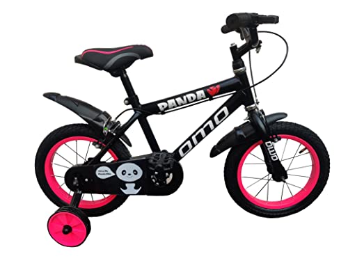 Omobikes Panda 14T, Kids Cycle, Freestyle, Frame Size 8 inch, Steel Frame, Pink Color, Strong Support Wheel, 3-5 Year Kids (95% Assembled)