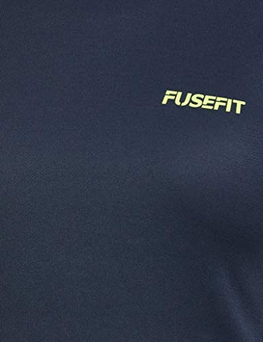 Image of Fusefit Women's Slim fit T-Shirt (FF WMN CNS TEE_Navy / Yellow S)