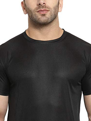 Image of Scott International AWG All Weather Gear Men's Polyester Round Neck T-Shirt (AWGDFT-BL-S, Black)